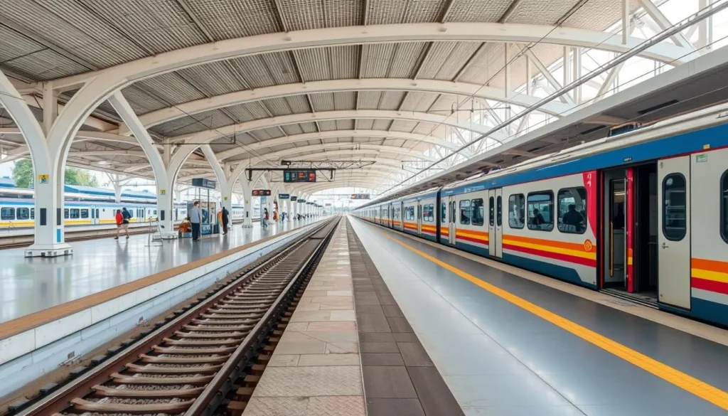 Modern Cisauk Station in South Tangerang connecting to Jakarta