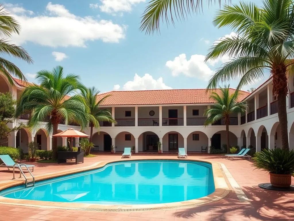 Modern hotel in Cayenne, a base for day trips to Cacao