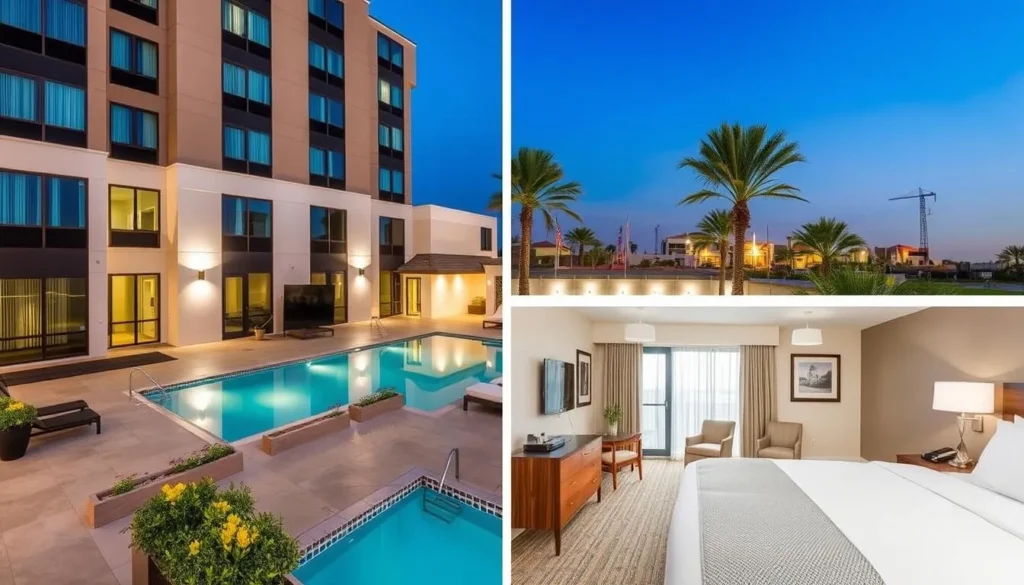 Modern hotel in Grand Prairie with swimming pool and comfortable accommodations