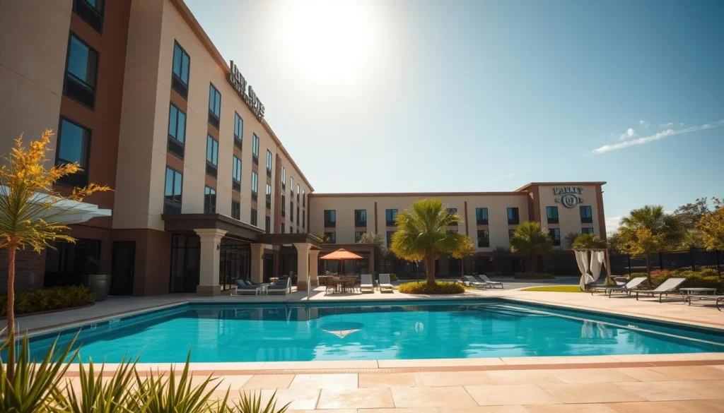 Modern hotel in Schertz Texas with swimming pool, perfect base for exploring best things to do in the area Modern hotel in Schertz Texas with swimming pool, perfect base for exploring best things to do in the area