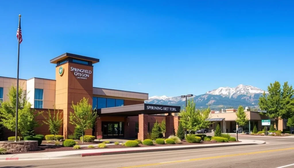 Modern hotel in Springfield's Gateway district with mountain views Modern hotel in Springfield's Gateway district with mountain views