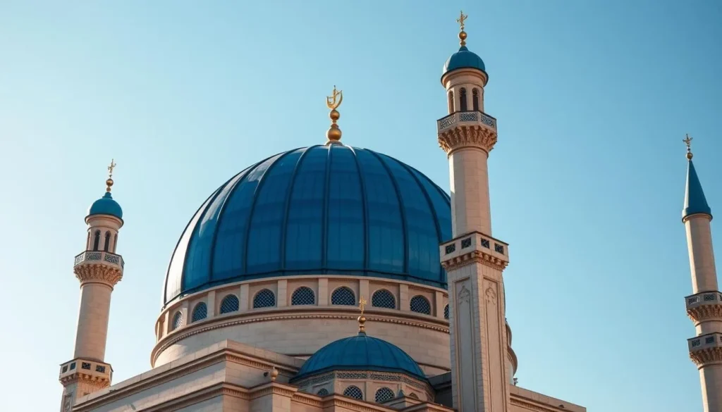 Mohammad Al-Amin Mosque (Blue Mosque) in downtown Beirut with its distinctive blue dome
