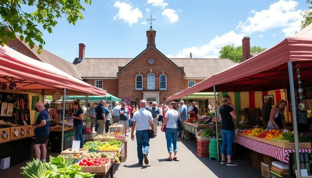 Montville Markets with local produce and crafts at the Village Hall in Montville Queensland