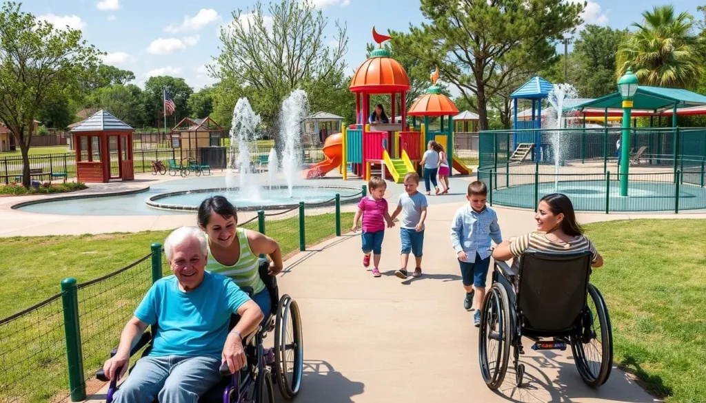 Morgan's Wonderland inclusive theme park near Converse, Texas with accessible rides and attractions
