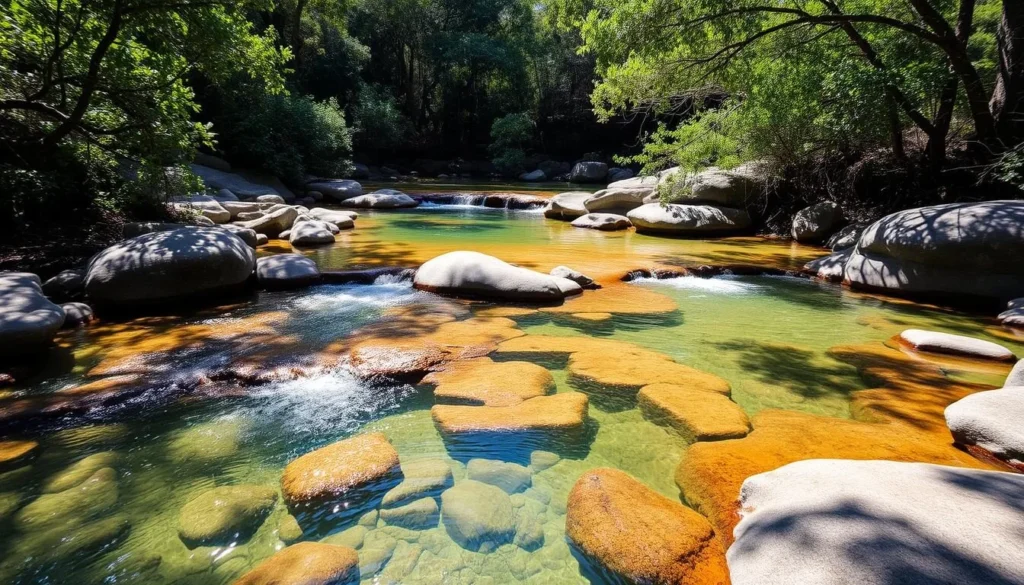 Mothar Mountain Rock Pools in Gympie Queensland showing natural swimming holes
