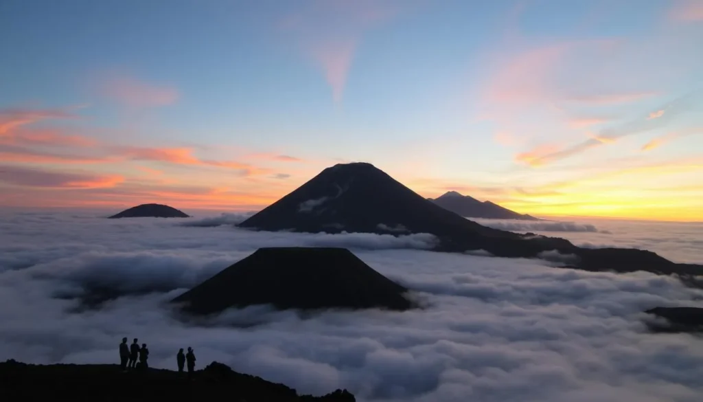 Mount Bromo volcano at sunrise with sea of clouds - Indonesia best things to do