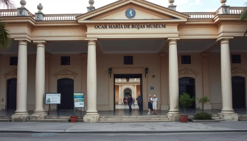Museo Oscar María de Rojas in Cardenas, Cuba with colonial architecture