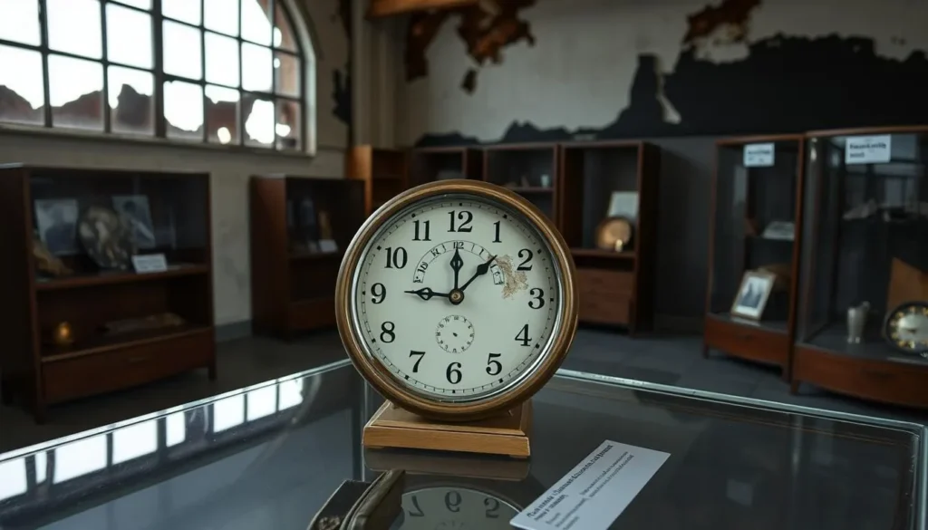 Museum Sisa Hartaku displaying artifacts from Mount Merapi eruption including the famous melted clock