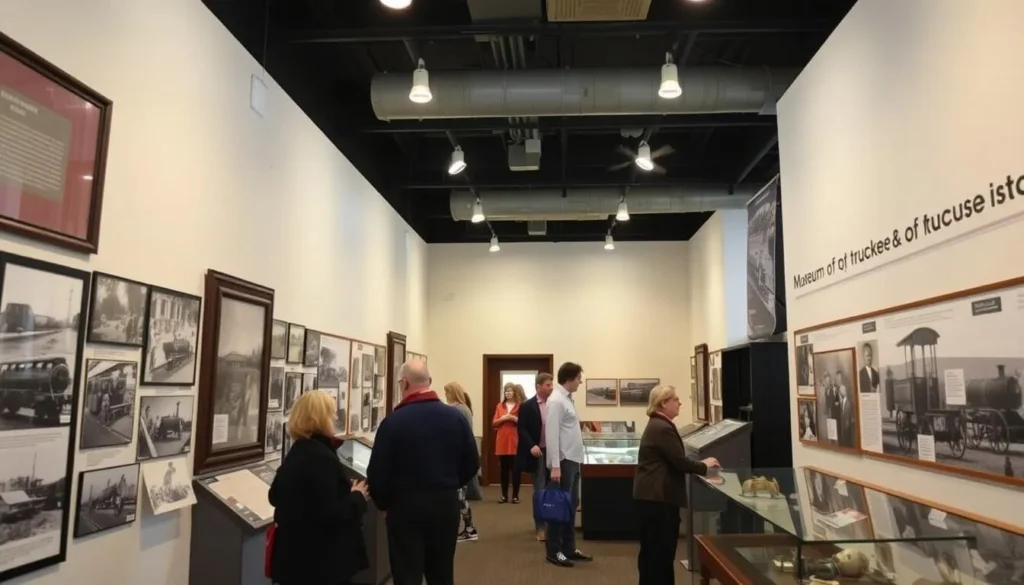 Museum of Truckee History with historical exhibits and visitors exploring displays Museum of Truckee History with historical exhibits and visitors exploring displays