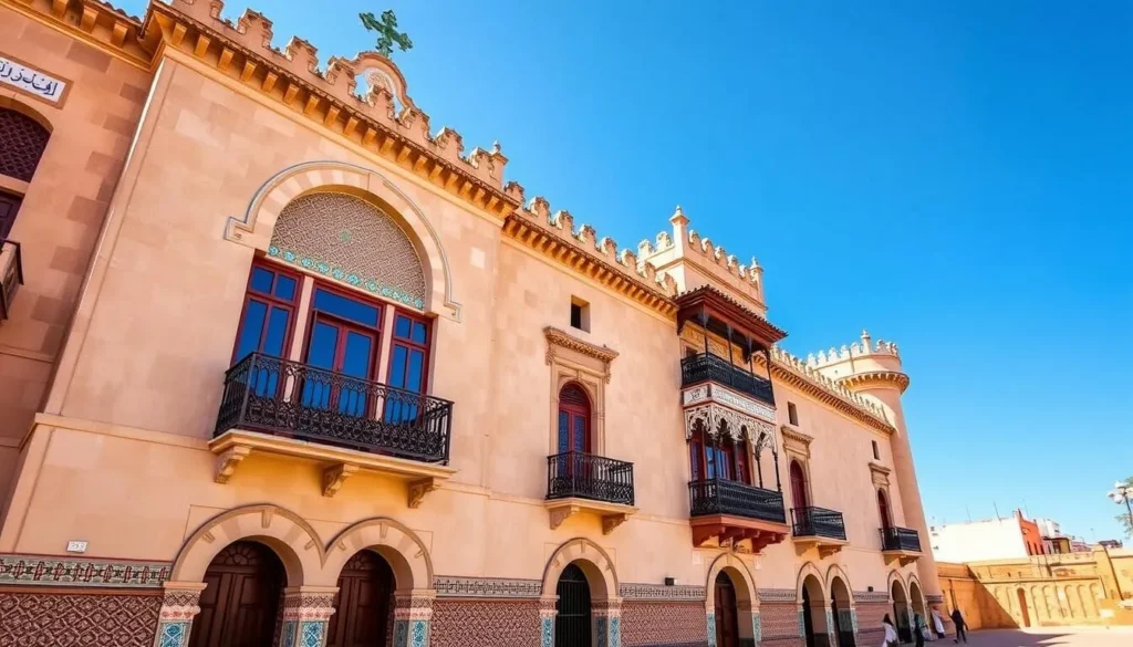 Music Conservatory in Larache showing Hispano-Moorish architecture