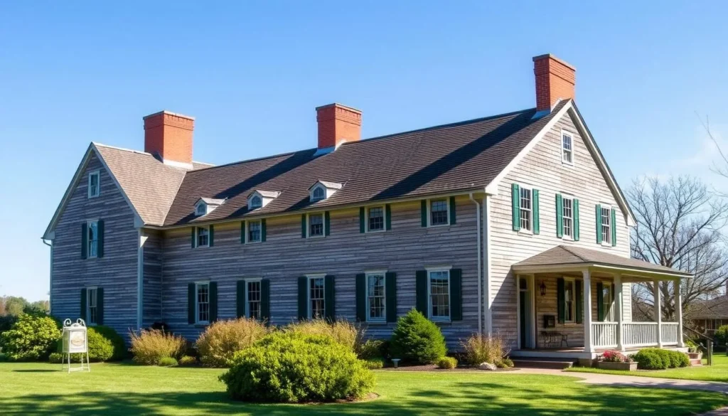 Nathanael Greene Homestead in Coventry, Rhode Island with colonial architecture
