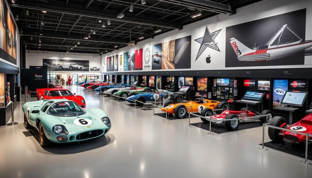 National Motor Racing Museum in Bathurst with historic race cars on display