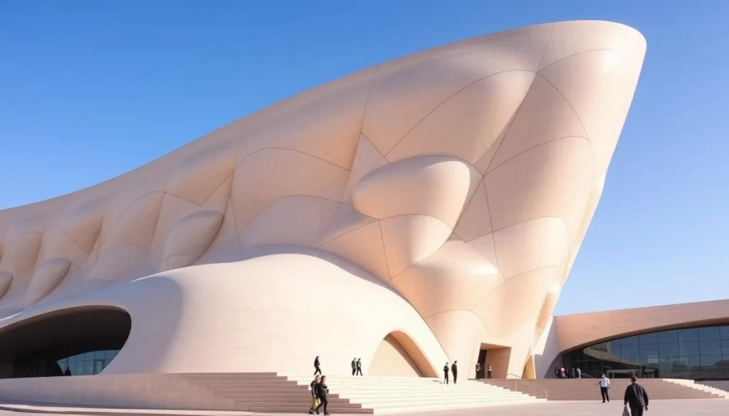 National Museum of Qatar with its distinctive desert rose design