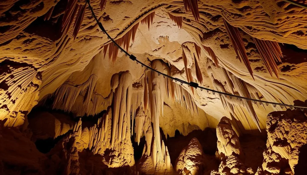 Natural Bridge Caverns in Timberwood Park Texas showing cave formations Natural Bridge Caverns in Timberwood Park Texas showing cave formations