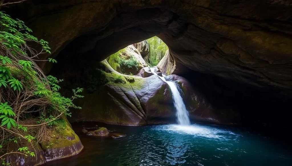 Natural Bridge rock formation at Springbrook National Park near Canungra Natural Bridge rock formation at Springbrook National Park near Canungra