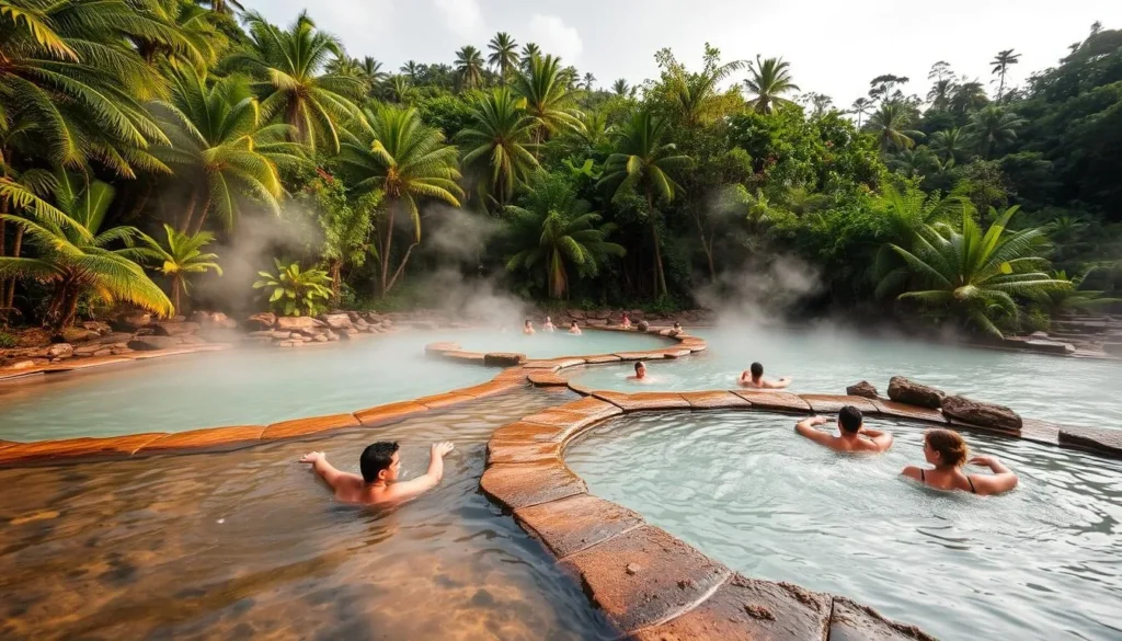 Natural hot springs in the jungle near Termales village Natural hot springs in the jungle near Termales village