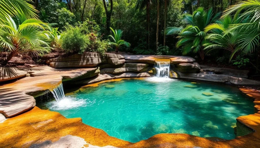 Natural swimming pool with waterfall in Andohahela National Park Natural swimming pool with waterfall in Andohahela National Park
