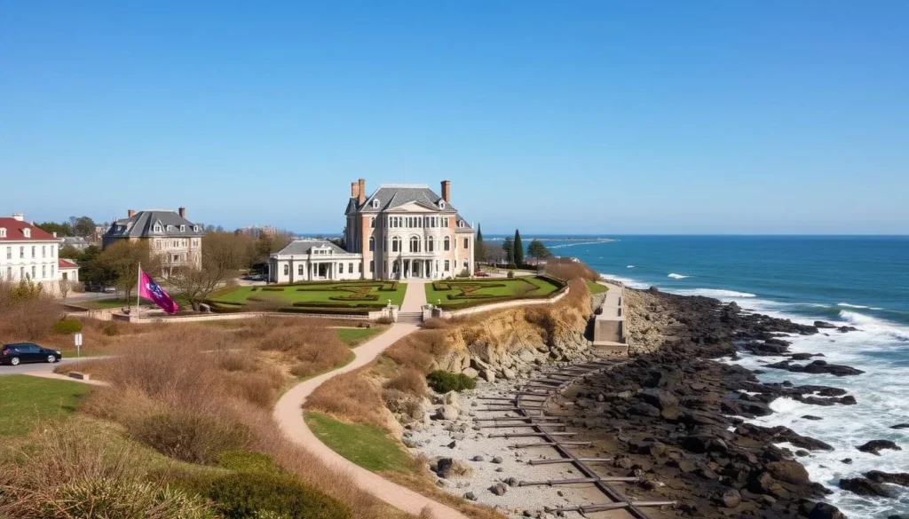 Newport Rhode Island mansions as seen on a day trip from Bristol Newport Rhode Island mansions as seen on a day trip from Bristol