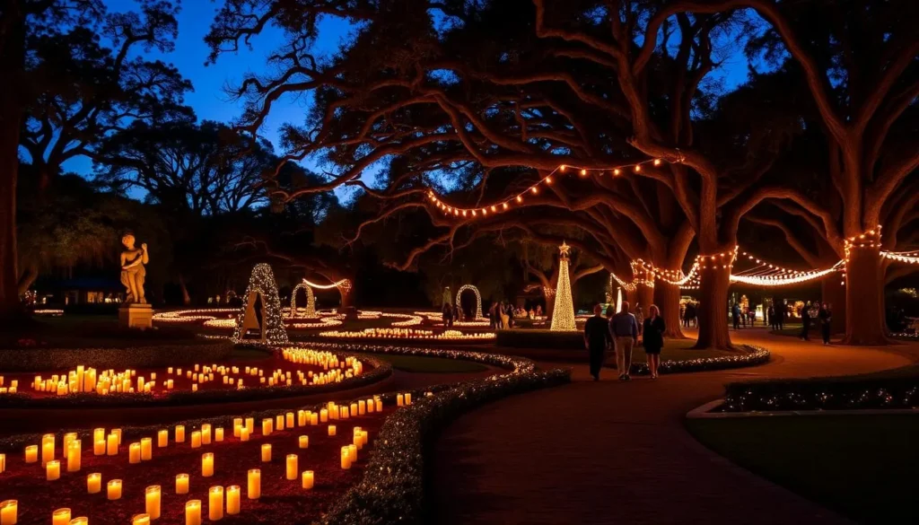 Nights of a Thousand Candles holiday light display at Brookgreen Gardens