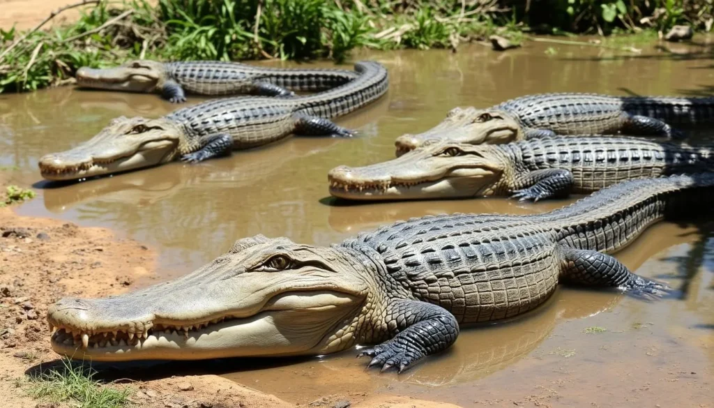 Nile crocodiles at the Croc Farm near Ivato Madagascar