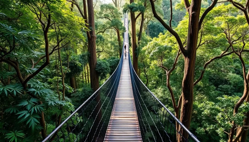 O'Reilly's Tree Top Walk elevated walkway through Lamington National Park rainforest canopy