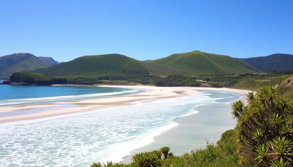 Ocean Beach near Whangarei, a popular Whangarei New Zealand things to do in summer Ocean Beach near Whangarei, a popular Whangarei New Zealand things to do in summer