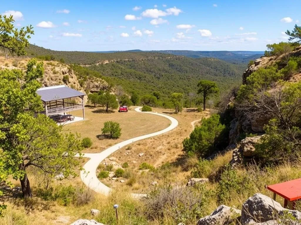 Ogletree Gap Preserve's natural landscape with walking paths and picnic areas