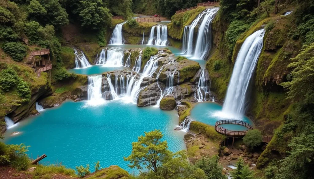 Ojos del Caburgua blue waterfalls in Pucon Chile