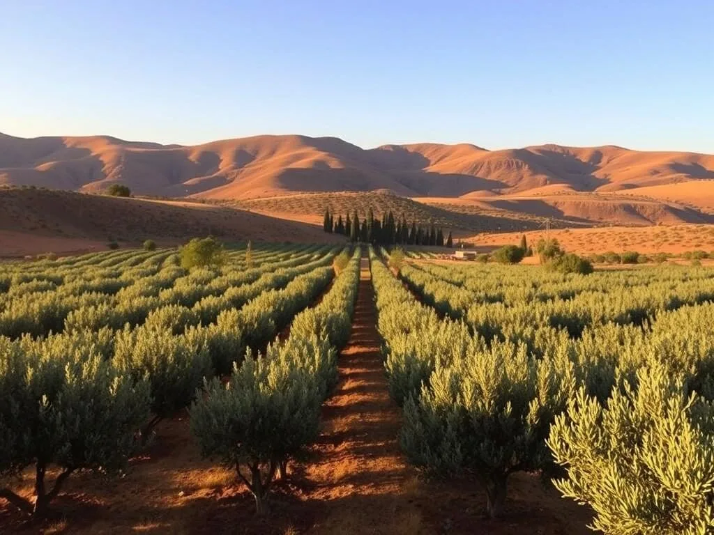 Olive groves in the countryside surrounding Settat