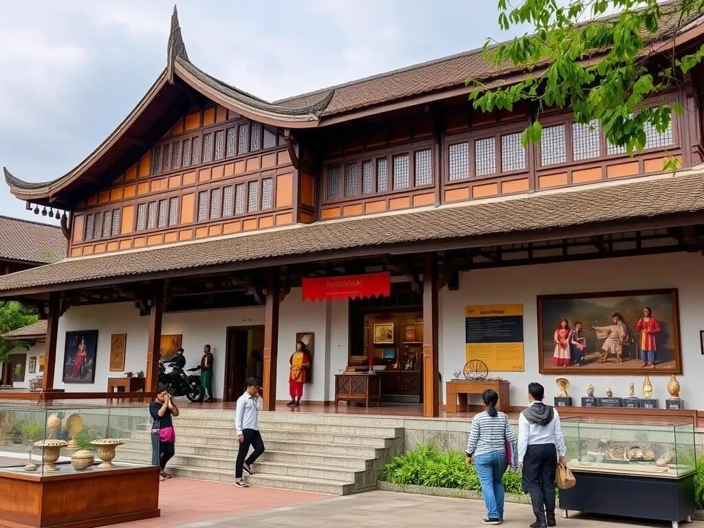 Oudomxay Museum displaying cultural artifacts from ethnic minorities in Muang Xay