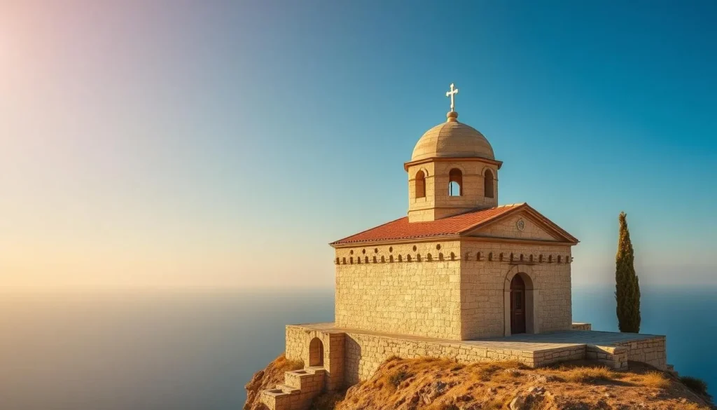 Our Lady of Nourieh (Lady of Light) church on the Chekka-Hamat plateau in Lebanon