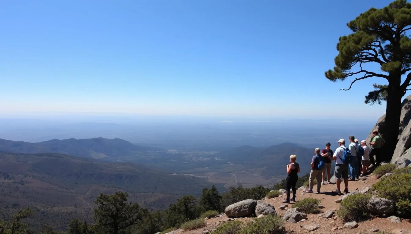 Panoramic view from Mount St. Helena summit in Robert Louis Stevenson State Park, California