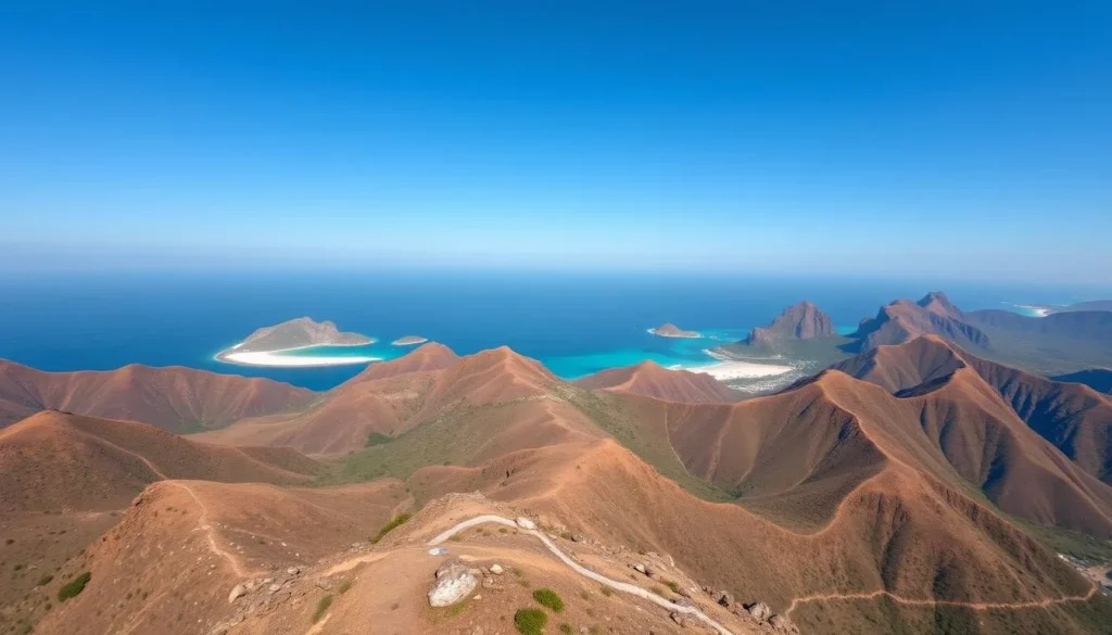 Panoramic view from Padar Island lookout in Komodo National Park Indonesia Panoramic view from Padar Island lookout in Komodo National Park Indonesia