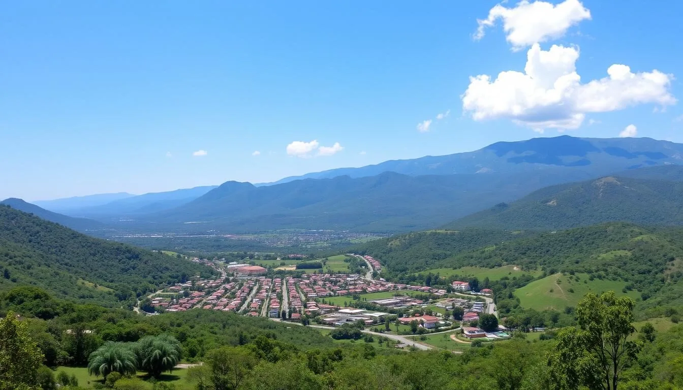 Panoramic-view-of-Catacamas-Honduras-with-mountains-in-the-background Panoramic view of Catacamas, Honduras with mountains in the background