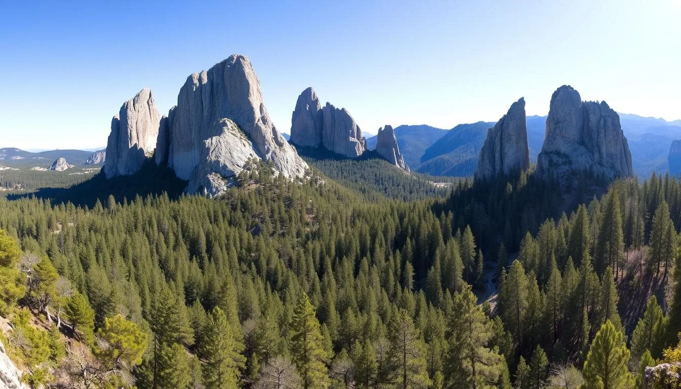 Panoramic-view-of-Cumbres-de-Majalca-National-Park-showing-granite-formations-and-pine-forests Panoramic view of Cumbres de Majalca National Park showing granite formations and pine forests