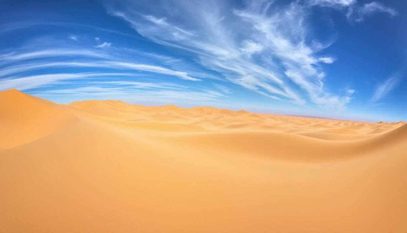 Panoramic-view-of-Monahans-Sandhills-State-Park-showing-vast-rolling-sand-dunes-under-a-blue Panoramic view of Monahans Sandhills State Park showing vast rolling sand dunes under a blue Texas sky