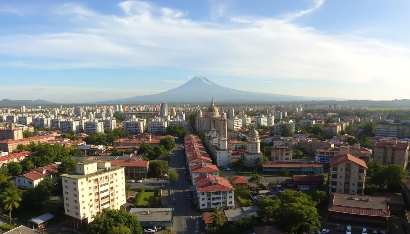 Panoramic-view-of-Tasikmalaya-city-with-Mount-Galunggung-in-the-background-Indonesia Panoramic view of Tasikmalaya city with Mount Galunggung in the background, Indonesia