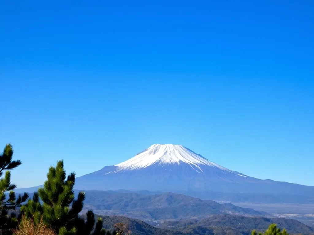 Panoramic view of the Iztaccíhuatl volcano from a viewpoint near Tlalmanalco