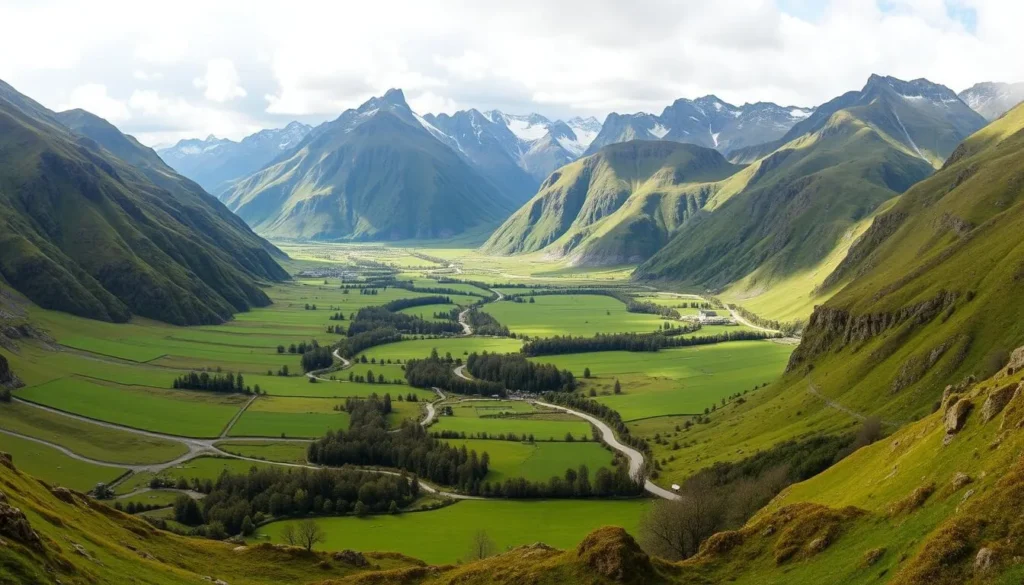 Paradise Valley near Glenorchy which served as Isengard in Lord of the Rings
