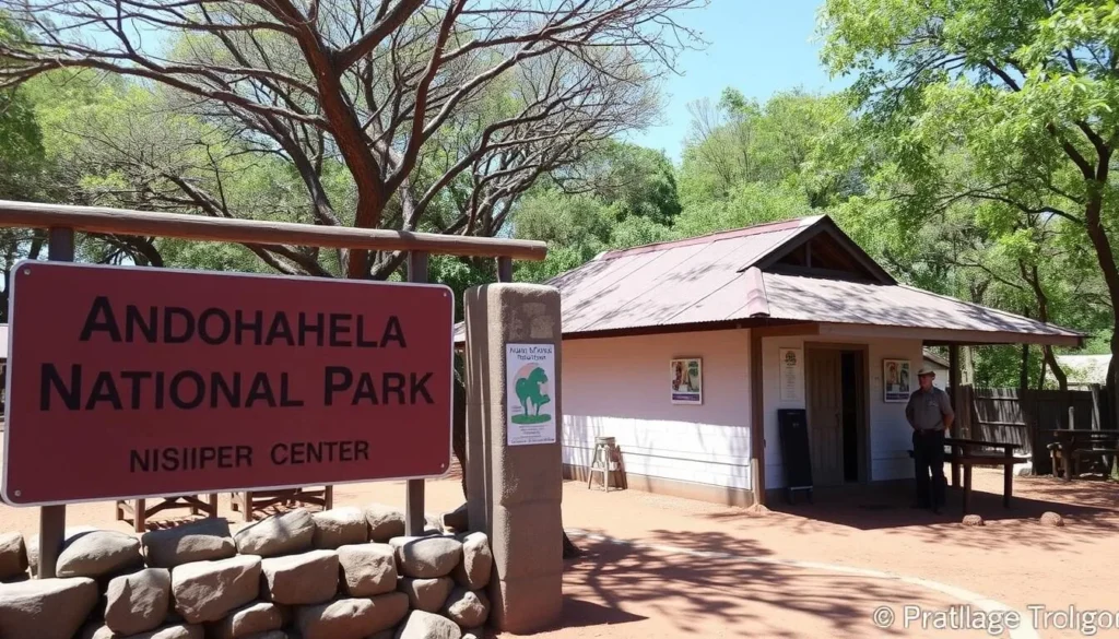 Park entrance and information center at Andohahela National Park Park entrance and information center at Andohahela National Park