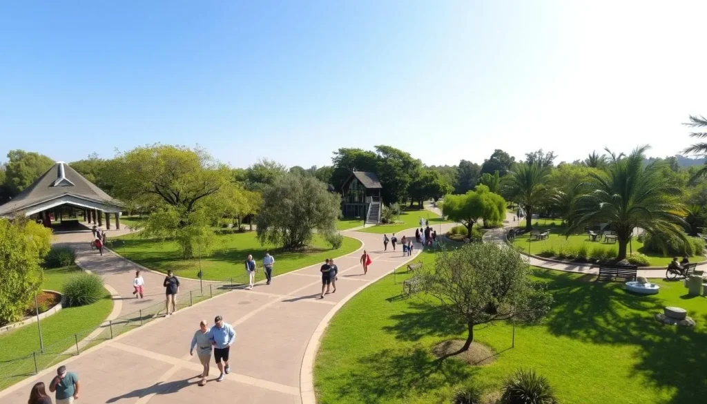 Parque Ecológico Ehécatl in Ciudad Nezahualcoyotl with walking paths and green spaces