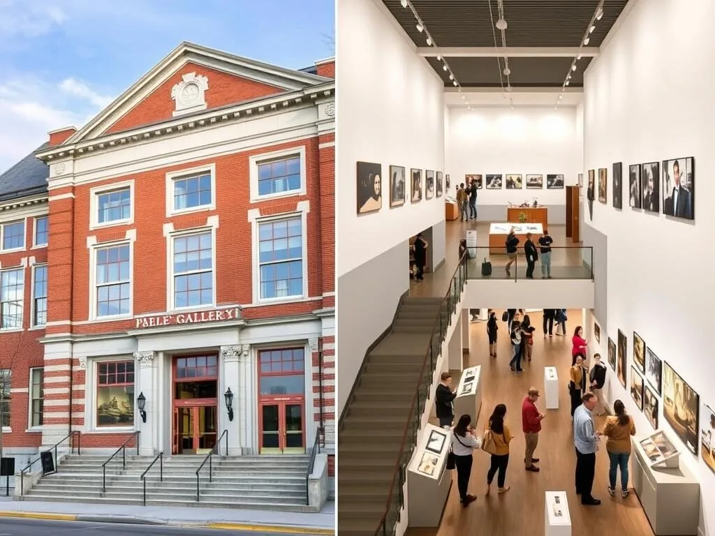 Peel Art Gallery Museum and Archives (PAMA) exterior and exhibits