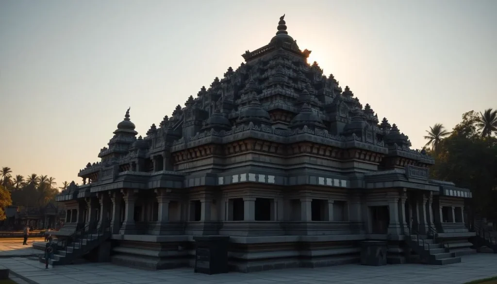 Penataran Temple in Blitar, the largest Hindu temple complex in East Java, showing intricate stone carvings and ancient architecture