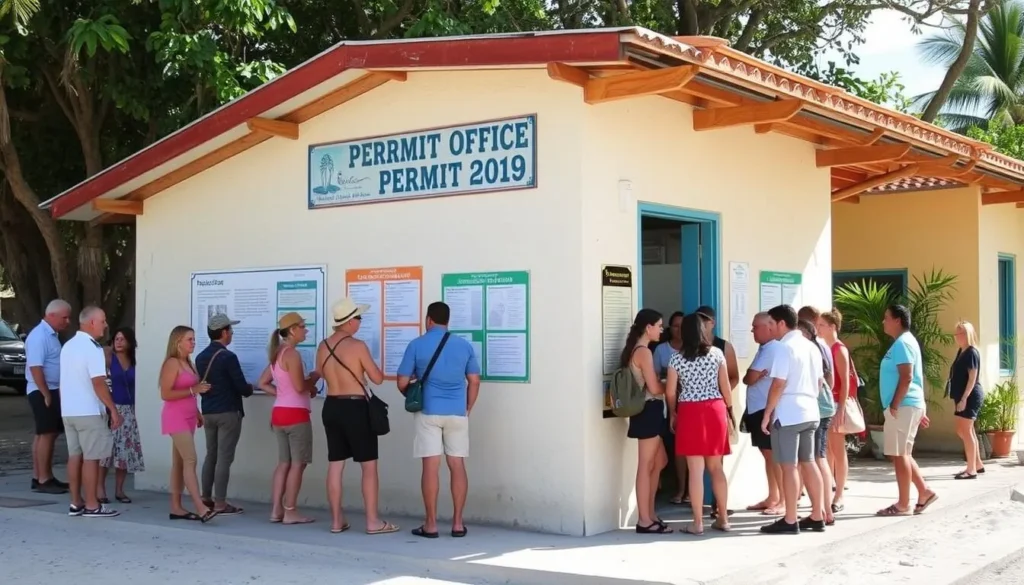 Permit office in Bahía de Kino for Isla Tiburon visitors