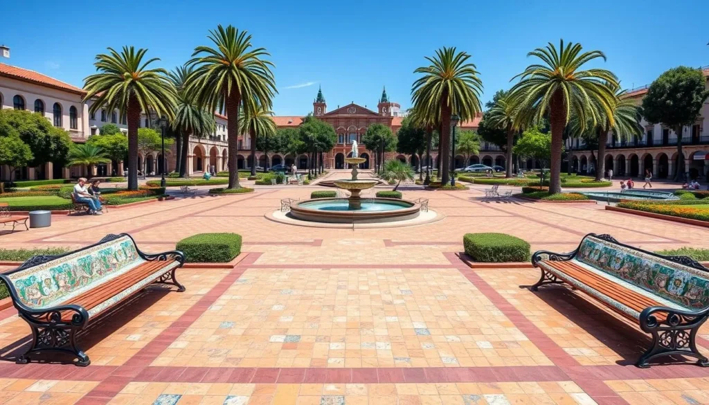 Plaza España in Mendoza with colorful Spanish-style tiles and fountains - Mendoza Argentina things to do