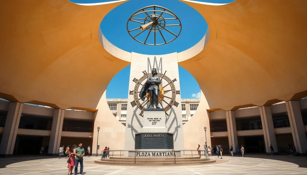 Plaza Martiana in Las Tunas with its unique solar clock and bronze sculpture of José Martí