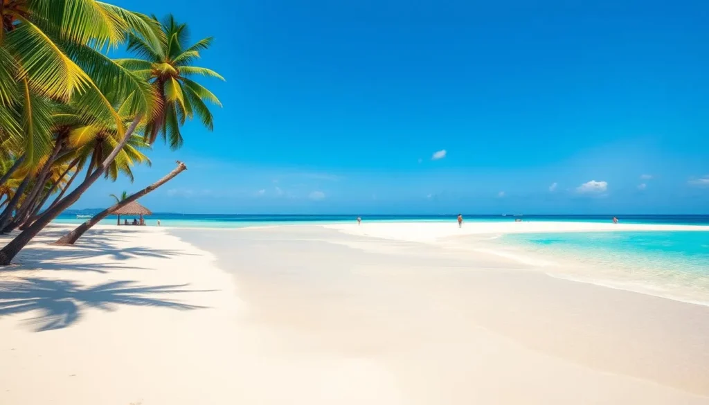 Pristine Chaddy Beach on Velanai Island with palm trees and clear waters Pristine Chaddy Beach on Velanai Island with palm trees and clear waters