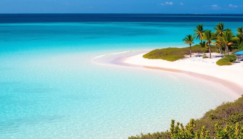Pristine beach environment at Palmetto Point Antigua and Barbuda