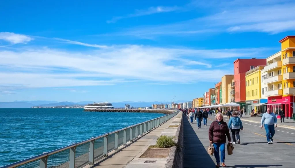 Punta Arenas waterfront on a sunny summer day, showcasing one of the best things to do in Punta Arenas