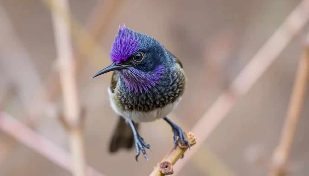 Purple-crowned fairy-wren perched on a branch at Lawn Hill Gorge